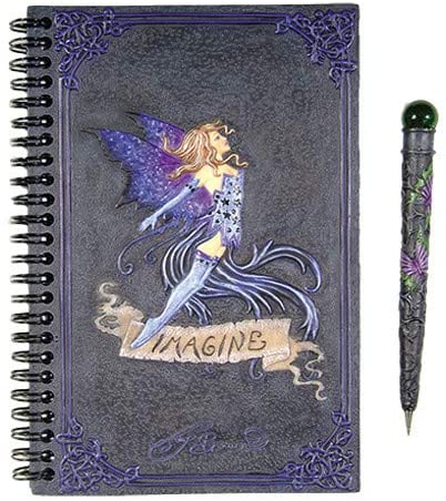 Blue Fairy Imagine Blank Book of Shadows with Pen