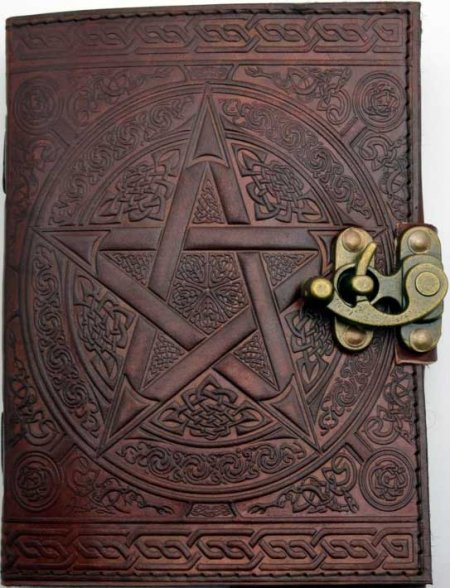 Brown Leather Pentagram Book of Shadows