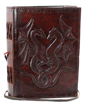 Double Dragon Leather Blank Book of Shadows