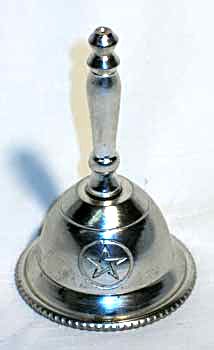 Silver Plated Pentagram Altar Bell