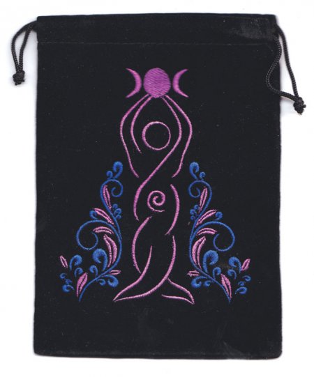 Black Goddess Velveteen Bag