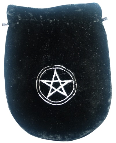 Black Velveteen Bag with Pentagram