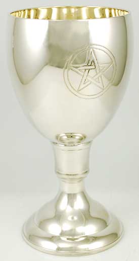 Silver Plated Pentagram Goblet
