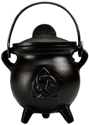 Triquetra Pot Belly Cast Iron Cauldron