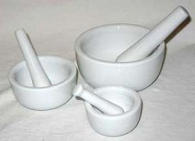 White Porcelain Mortar and Pestle Set