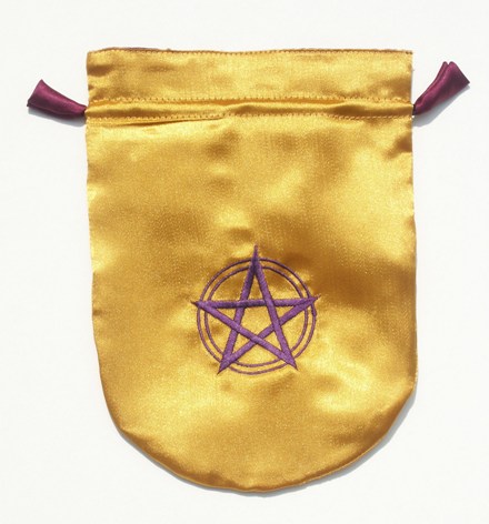 Yellow Pentagram Satin Bag